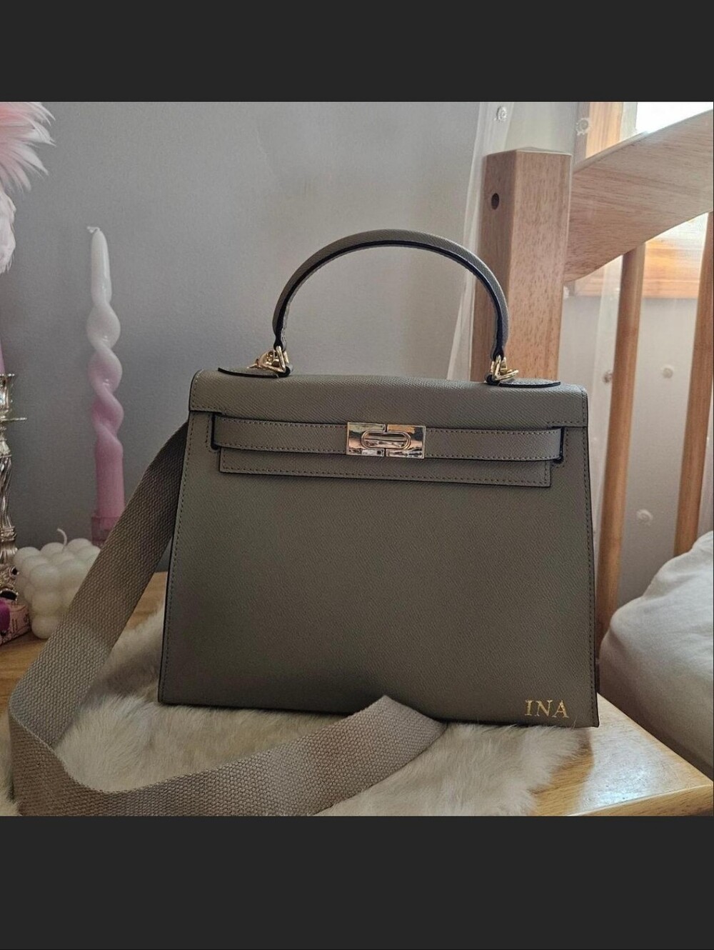 Lilly & Bean Evie Supersize Bag in Khaki